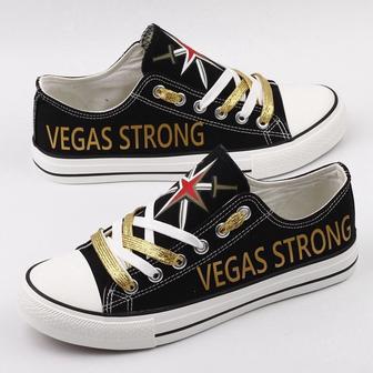 Vegas GoIden Knights NHL Hockey Vegas Strong Gift For Fans Low Top Custom Canvas Shoes | Favorety