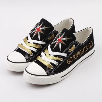 Vegas GoIden Knights NHL Hockey Go Knights Go Gift For Fans Low Top Custom Canvas Shoes | Favorety CA