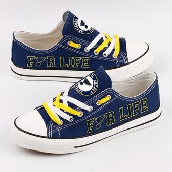 St Louis BIues NHL Hockey For Life Gift For Fans Low Top Custom Canvas Shoes | Favorety