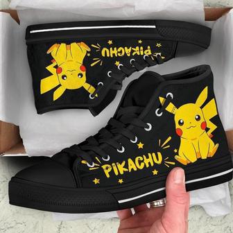 Pikachu High Top Shoes Custom For Fans Pokemon | Favorety