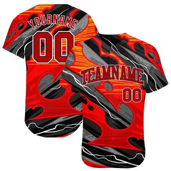 Custom 3D Pattern Design Abstract Pattern For Sport Team Authentic Baseball Jersey - Monsterry AU