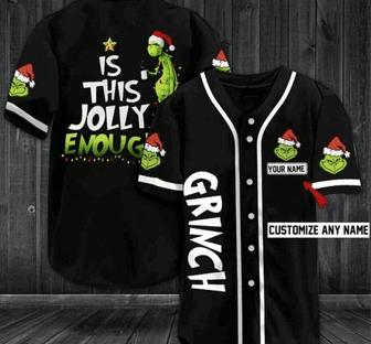 Customized Christmas Grinch Baseball Jersey,Grinchmas The Grinch Jersey,My Day I'm Booked Sweatshirt - Monsterry