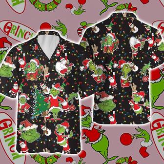 Hot Grinch Hawaiian Shirt, The Grinch Movie T-shirt, Christmas Gift for Gri.nch Lovers, Grinchmas Hawaiian, Merry Christmas Hawaiian Shirt - Seseable