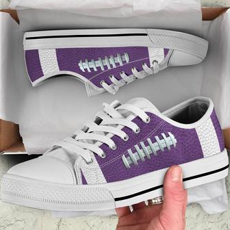 Purple Football Low Top Shoes Converse Sneakers - Monsterry AU