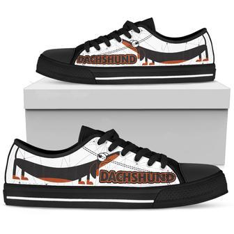 Dachshund Black Low Top Shoe | Favorety AU