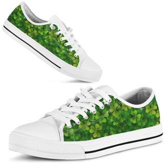 Irish Shamrock Background Irish St Day Converse Sneakers Low Top Shoes - Monsterry AU