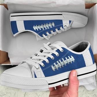 Blue Football Low Top Shoes Converse Sneakers - Monsterry UK