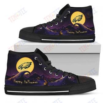 Mens Womens Philadelphia Eagles High Top Shoes Before Christmas Nightmare Halloween Moonlighttop Quality | Favorety DE