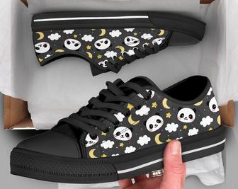 Cute Panda Shoes , Panda Sneakers , Cute Shoes , Casual Shoes , Panda Gifts , Low Top Converse Style Shoes for Womens Mens Adults - Monsterry