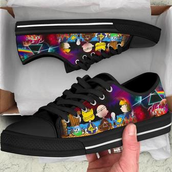 Snoopy Dark Side Of The Moon For Man And Women Gift For Fan Low Top Leather Shoes Sneakers | Favorety