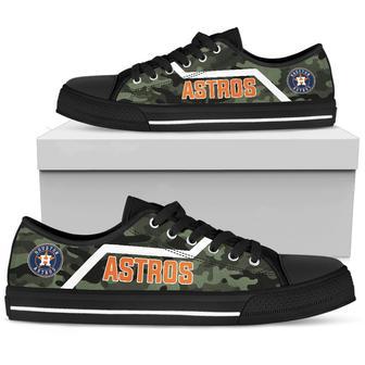 Camo Houston Astros Logo Low Top Shoes | Favorety