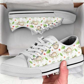 Sloth Lover Low Top Converse Style Shoes - Monsterry AU