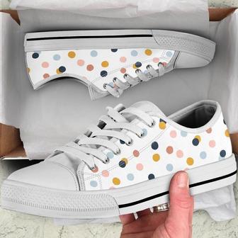 Colorful Dots, Dots Pattern Low Top Shoes, Unisex Sneakers, Men And Women Low Top Sneakers | Favorety DE