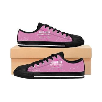Breast Cancer Awareness Pink Ribbon Survivors Strong Together Low Top Shoes Sneakers - Monsterry AU