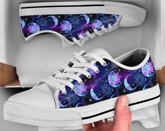 Sun and Moon Shoes , Moon Sneakers , Casual Shoes , Moon Cult Goth Clothing , Low Top Converse Style Shoes for Womens Mens Adults - Monsterry UK