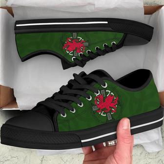 Dragon With Celtic Cross Irish St Day Converse Sneakers Low Top Shoes - Monsterry DE