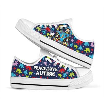 Snoopy and Charlie Brown Peace Love Autism Low Top Shoes – Saleoff 1903209 | Favorety UK