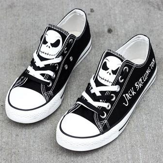 Jack Skellington The Nightmare Before Christmas For Man And Women Gift For Fan Low Top Leather Shoes Sneakers | Favorety
