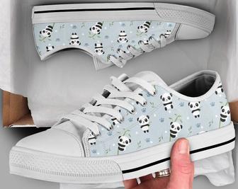 Cute Panda Shoes , Panda Sneakers , Panda Shoes , Casual Shoes , Panda Lover Gifts , Low Top Converse Style Shoes for Womens Mens Adults - Monsterry