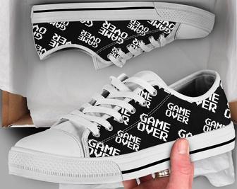 Game Over Shoes , Gamer Sneakers , Gaming Shoes , Casual Shoes , Video Game Gifts , Low Top Shoes for Womens Mens Adults - Monsterry AU