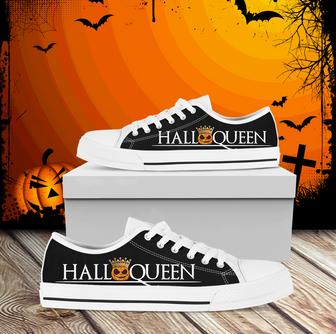 Halloqueen Funny Halloween Canvas Low Top Shoes - Monsterry UK
