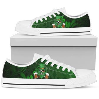Irish Skull St Day Converse Sneakers Low Top Shoes - Monsterry UK