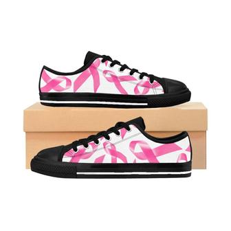 Breast Cancer Awareness Pink Ribbon Low Top Shoes Sneakers - Monsterry UK