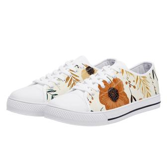 Wild Flower Harvest Sneakers , Converse Style , Vans Style Sneakers , Womens Shoes , Gift For Her - Monsterry