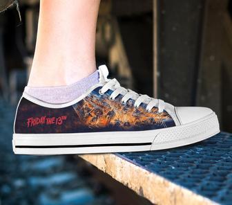 Friday The Jason Voorhees Halloween Canvas Low Top Shoes - Monsterry CA