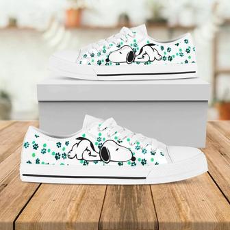 Snoopy Peanuts For Man And Women Gift For Fan Low Top Leather Shoes Sneakers | Favorety