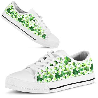 Music Shamrocks Patterns Irish St Day Converse Sneakers Low Top Shoes - Monsterry UK