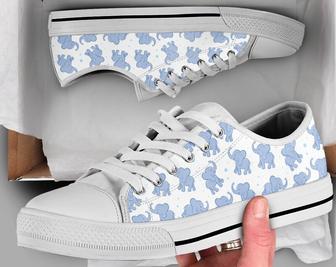 Happy Elephant Shoes , Elephant Sneakers , Cute Shoes , Casual Shoes , Elephant Gifts , Low Top Converse Style Shoes for Womens Mens Adults - Monsterry