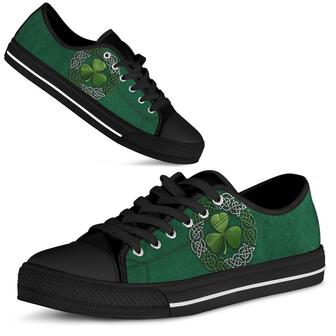 Shamrock Irish St Day Converse Sneakers Low Top Shoes - Monsterry AU