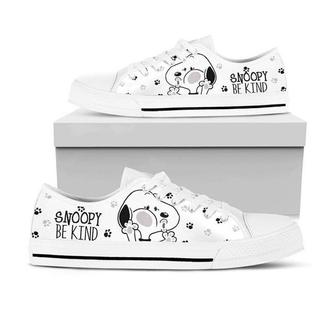 Snoopy Be Kind Dog For Man And Women Gift For Fan Low Top Leather Shoes Sneakers | Favorety