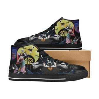 Nightmare Before Christmas Gift Halloween Gift The Nightmare Before Christmas Characters Jack Skellington Sally High Top Canvas Shoes Hg | Favorety AU