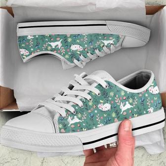 Happy Bunnies Sheep In A Colorful Flower Field Low Top Shoes, Unisex Sneakers, Men And Women Low Top Sneakers | Favorety UK