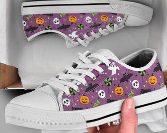 Happy Halloween Shoes , Halloween Sneakers , Casual Shoes , Halloween Gifts , Low Top Converse Style Shoes for Womens Mens Adults - Monsterry CA