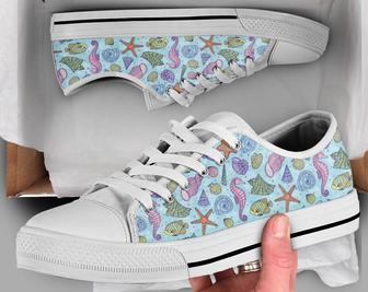 Sea Lbver Shoes , Seaworld Sneakers , Sea Print Pattern , Sea Lbver Gifts , Custom Low Top Converse Style Sneakers For Women & Men - Monsterry CA