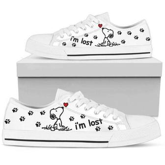 Snoopy Lost Low Top Converse Sneaker Style Shoes - Monsterry
