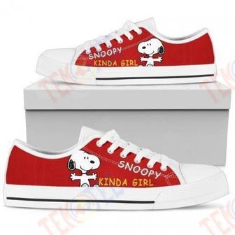 Mens Womens Snoopy Kinda Girl Low Top Shoes Custom Print Footwear Converse Sneakers | Favorety