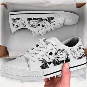 Jack Skellington And Sally The Nightmare Before Christmas Low Top Shoes | Favorety UK