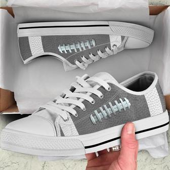 Grey Football Low Top Shoes Converse Sneakers - Monsterry UK