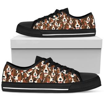 Multi Basset Hound Low Top Shoe | Favorety