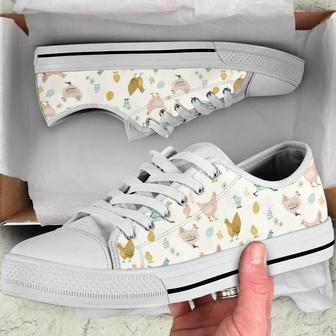 Chickens Easter, Chicken Pattern Low Top Shoes, Unisex Sneakers, Men And Women Low Top Sneakers | Favorety UK