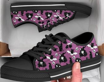 Black Witch Shoes , Halloween Sneakers , Casual Shoes , Halloween Gifts , Low Top Converse Style Shoes for Womens Mens Adults - Monsterry