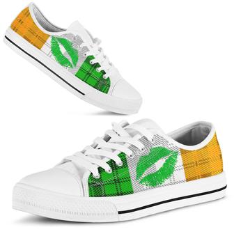 Kiss Me Irish St Day Converse Sneakers Low Top Shoes - Monsterry