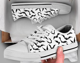 Halloween Bat Shoes , Bat Sneakers , Casual Shoes , Bat Gifts , Low Top Converse Style Shoes for Womens Mens Adults - Monsterry AU