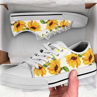 Sunflower Low Top Converse Style Shoes - Monsterry AU