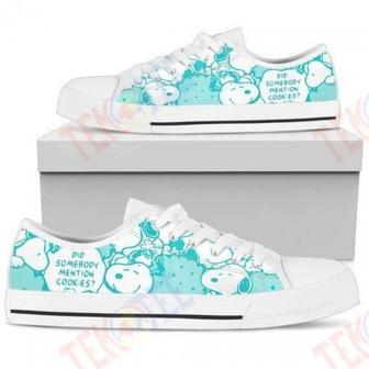 Mens Womens Blue Snoopy Low Top Shoes Custom Print Footwear Converse Sneakers | Favorety