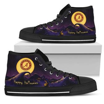 Before Christmas Nightmare Halloween Moonlight Alabama Crimson Tide High Top Shoes | Favorety DE